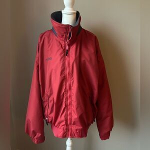 Columbia Men’s Dark Red Zip Up Fleece Lined Jacket/Coat Size Large